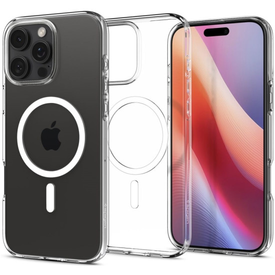 Θήκη Apple iPhone 16 Pro - Spigen Liquid Crystal MagFit Σιλικόνης με MagSafe - Crystal Clear (ACS08389)