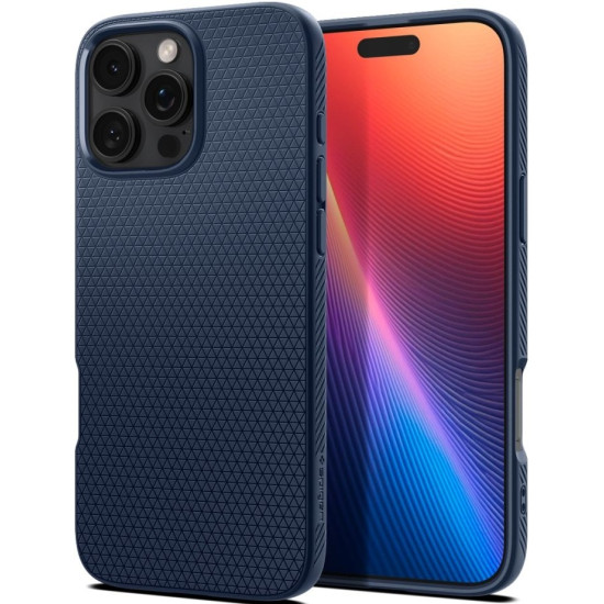 Θήκη Apple iPhone 16 Pro Max - Spigen Liquid Air Σιλικόνης - Navy Blue (ACS07989)