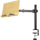 Navaris Book Stand with Clamp - Ρυθμιζόμενη Βάση με Βραχίονα & Σφιγκτήρα για Ανάγνωση Βιβλίου / Laptop / Tablet / eReader / Αναλόγιο από Μπαμπού - 34 x 24 cm - Natural Bamboo (‎NAV0000272P001C)