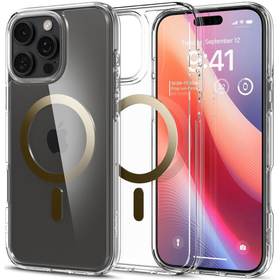 Θήκη Apple iPhone 16 Pro Max - Spigen Ultra Hybrid MagFit με MagSafe - Gold (ACS08001)