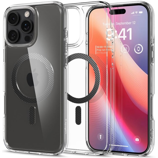 Θήκη Apple iPhone 16 Pro Max - Spigen Ultra Hybrid MagFit με MagSafe - Carbon Fiber (ACS08000)