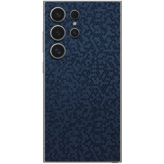 Αυτοκόλλητο Skin Προστασίας Πλάτης - Samsung Galaxy S24 Ultra - Gams Premium Vinyl Skin Back Plate - Honeycomb Blue (GAMS-VNL-SKIN-HBL-002-201)
