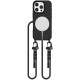 Θήκη Apple iPhone 16 Pro Max - Tech-Protect MagNecklace Σιλικόνης με MagSafe & Αποσπώμενο Λουράκι Λαιμού - Black (5906302311965)