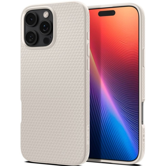Θήκη Apple iPhone 16 Pro - Spigen Liquid Air Σιλικόνης - Natural Titanium (ACS08120)