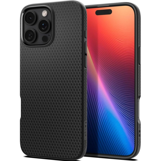 Θήκη Apple iPhone 16 Pro - Spigen Liquid Air Σιλικόνης - Matte Black (ACS08117)