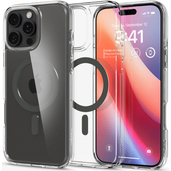 Θήκη Apple iPhone 16 Pro - Spigen Ultra Hybrid MagFit με MagSafe - Graphite (ACS08130)