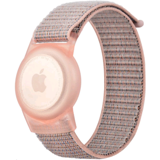 Tech-Protect Nylon for Kids - Λουράκι / Θήκη Καρπού Apple AirTag 2 / 1 για Παιδιά - Pink (9589046926037)