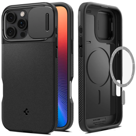 Θήκη Apple iPhone 16 Pro - Spigen Optik Armor MagFit με MagSafe & Κάλυμμα για την Κάμερα - Black (ACS08149)