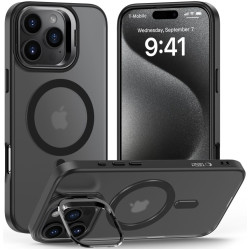 Θήκη Apple iPhone 16 Pro - Tech-Protect MagStand Σκληρή Ημιδιάφανη με MagSafe & KickStand - Matte Black (5906302311323)