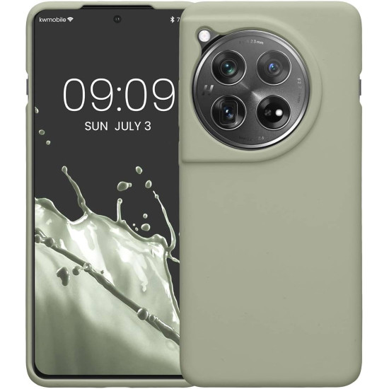 Θήκη OnePlus 12 - KWmobile Soft Flexible Rubber Cover Σιλικόνης - Gray Green (KWM000022QC007C)