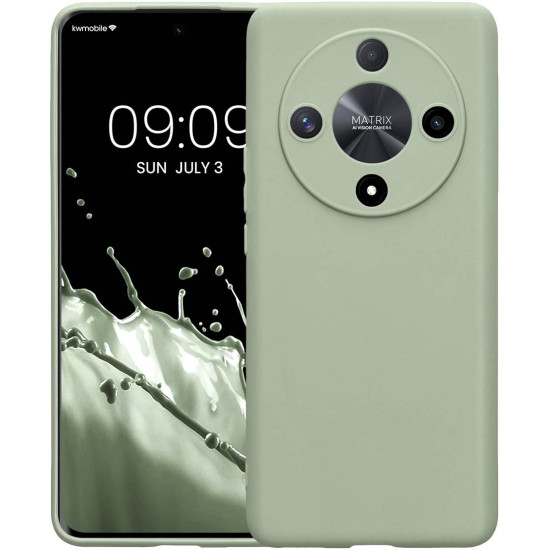 Θήκη Honor Magic6 Lite / X9b - KWmobile TPU Case with Camera Lens Protector Σιλικόνης με Πλαίσιο Κάμερας - Gray Green (KWM000020LG002C)