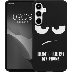 Θήκη Samsung Galaxy A55 - KWmobile TPU Case Σιλικόνης - Don't Touch My Phone / White / Black (KWM000021QD001C)