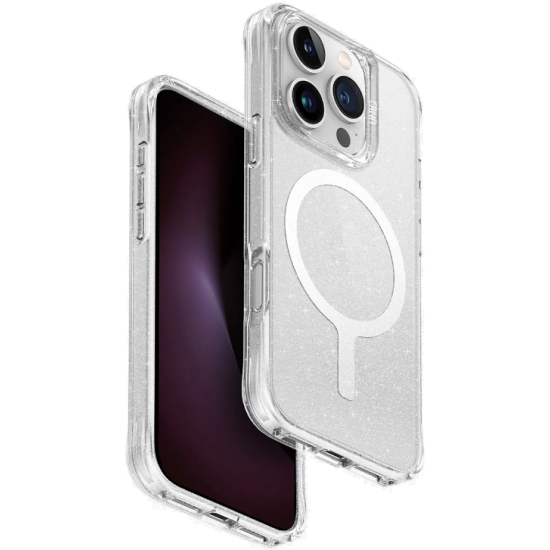 Θήκη Apple iPhone 16 Pro - Uniq LifePro Xtreme MagClick Ανθεκτική Σκληρή με MagSafe - Lucent / Clear Glitter (UNIQ-IP6.3P(2024)-LPRXMLUC)