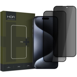 Αντιχαρακτικό Γυαλί Προστασίας Apple iPhone 16 - Hofi Anti Spy Pro+ Tempered Glass Privacy Full Face Απορρήτου Οθόνης - 2 Τεμάχια - Black (5906302310869)