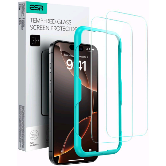 Αντιχαρακτικό Γυαλί Προστασίας Apple iPhone 16 Pro - ESR Tempered Glass Οθόνης - Clear - 2 Τεμάχια (4894240236116)