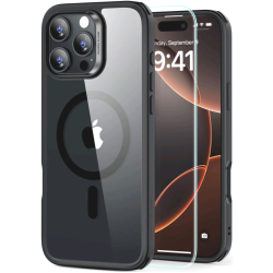 Θήκη & Αντιχαρακτικό Γυαλί Προστασίας Apple iPhone 16 Pro Max - ESR Classic Hybrid HaloLock Σετ Ανθεκτική με MagSafe & Tempered Glass Οθόνης - Clear / Black (4894240243589)