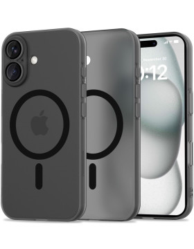 Θήκη Apple iPhone 16 - Tech-Protect MagSlim Σκληρή Ημιδιάφανη με MagSafe - Matte / Black (5906302311224)