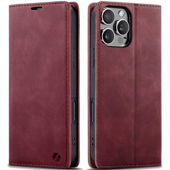 Θήκη Apple iPhone 16 Pro Max - Spacecase Wallet Πορτοφόλι - Red (5905719111472)