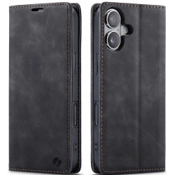 Θήκη Apple iPhone 16 Plus - Spacecase Wallet Πορτοφόλι - Black (5905719111373)