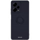 Θήκη Xiaomi Redmi Note 12 Pro 5G - Spacecase Silicone Ring Σιλικόνης με Μεταλλικό Μαγνητικό Ring Holder - Black (5905719038656)