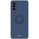 Θήκη Huawei P30 - Spacecase Silicone Ring Σιλικόνης με Μεταλλικό Μαγνητικό Ring Holder - Blue (5905719014582)