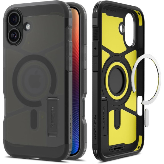 Θήκη Apple iPhone 16 - Spigen Tough Armor AI MagFit Ανθεκτική με MagSafe - Frost Black (ACS08515)