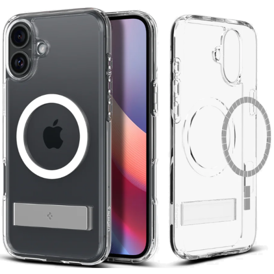 Θήκη Apple iPhone 16 Plus - Spigen Ultra Hybrid S MagFit Σκληρή με MagSafe - Crystal Clear (ACS08082)