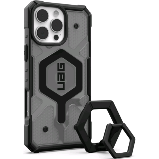 Θήκη & Βάση Apple iPhone 16 Pro Max - UAG Pathfinder & Magnetic Ring Stand Ανθεκτική με MagSafe και Μαγνητικό MagSafe Finger Holder - Ash / Black (1144651BV02)
