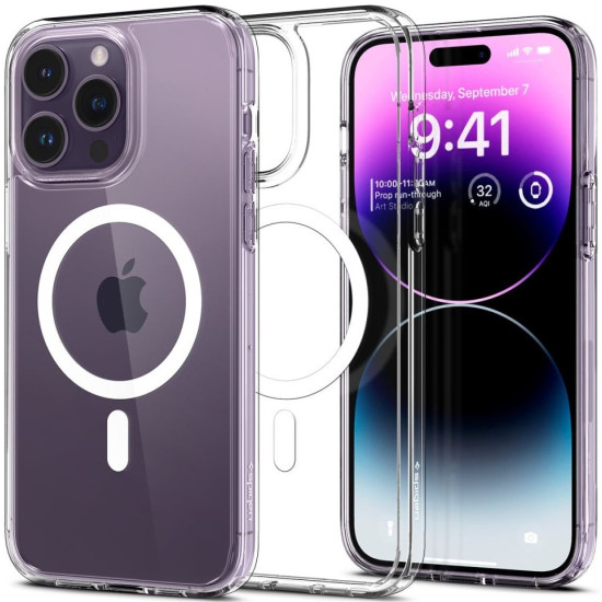 Θήκη Apple iPhone 14 Pro - Spigen Ultra Hybrid MagFit με MagSafe - White (ACS04969)
