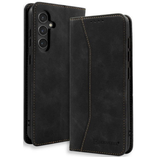Θήκη Samsung Galaxy S24 FE - Bodycell Book Case Πορτοφόλι - Black (5206015079542)
