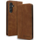 Θήκη Samsung Galaxy S24 FE - Bodycell Book Case Πορτοφόλι - Brown (5206015079559)