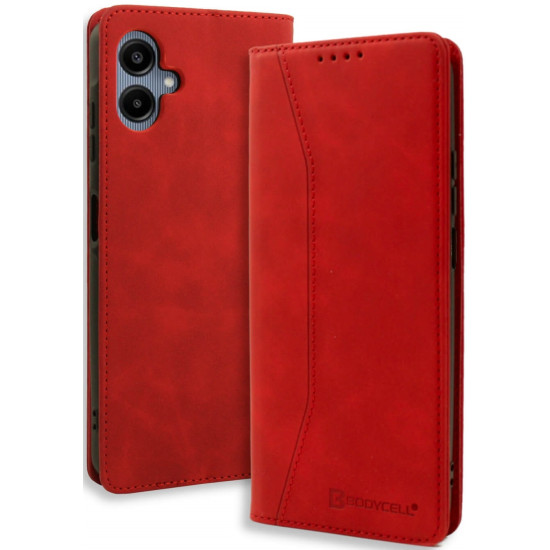 Θήκη Samsung Galaxy A06 - Bodycell Book Case Πορτοφόλι - Red (5206015079412)