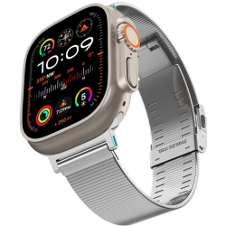 Λουράκι Apple Watch Ultra/SE/11/10/9/8/7/6/5/4 (49/46/45/44mm) - Spigen Sleek Link από Ανοξείδωτο Ατσάλι - Silver (AMP07224)