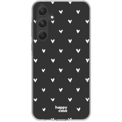 Θήκη Samsung Galaxy A35 - HappyCase Διάφανη Σιλικόνης - Hearts Print (8719246449826)