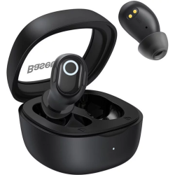Bluetooth Ακουστικά Baseus True Wireless Earbuds Bowie WM02 OS Ασύρματα με Θήκη Φόρτισης - Black (NGTW370201)