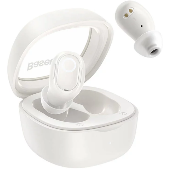 Bluetooth Ακουστικά Baseus True Wireless Earbuds Bowie WM02 OS Ασύρματα με Θήκη Φόρτισης - White / Creamy (NGTW370202)