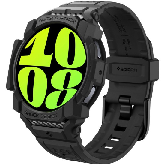 Θήκη Samsung Galaxy Watch 7 44mm - Spigen Rugged Armor Pro Unibody Σιλικόνης - Matte Black (ACS08338)