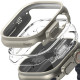 Θήκη Apple Watch Ultra 3 / Ultra 2 / Ultra 1 49mm - Ringke Slim Case Σκληρή - 2 Τεμάχια - Clear / Titanium Gray (8809881269023)