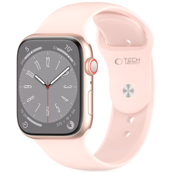 Λουράκι Apple Watch SE/11/10/9/8/7/6/5/4 (42/41/40mm) - Tech-Protect Silicone Σιλικόνης - Light Pink (5906302310166)