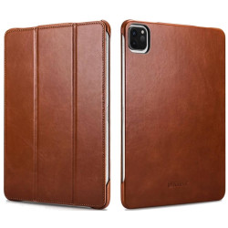 Θήκη Apple iPad Air 7 2025 11" / Air 6 2024 11" / Air 5 2022 10.9" / Air 4 2020 10.9" / Pro 11" 2022 / 2021 / 2020 / 2018 - iCarer Genuine Leather Case Σκληρή Δερμάτινη - Brown (RID720-BN)