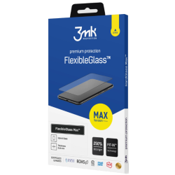 Αντιχαρακτικό Γυαλί Προστασίας Apple iPhone 16 Pro Max - 3MK Premium Flexible Glass Max Full Face Υβριδικό Οθόνης - 0.2mm - Black (5903108597852)