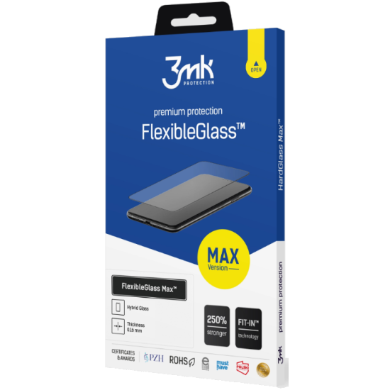 Αντιχαρακτικό Γυαλί Προστασίας Apple iPhone 16 Pro - 3MK Premium Flexible Glass Max Full Face Υβριδικό Οθόνης - 0.2mm - Black (5903108597845)