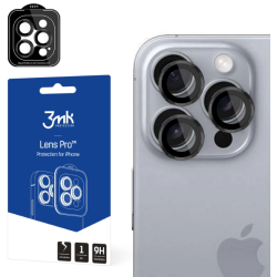 Αντιχαρακτικό Γυαλί Προστασίας Apple iPhone 16 Pro / 16 Pro Max - 3MK Lens Protection Pro για Φακό Κάμερας - Black (5903108588584)