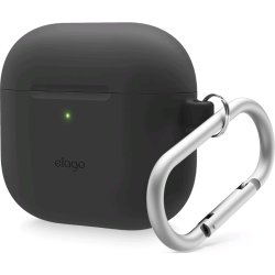Θήκη Apple AirPods 4th Gen - Elago Silicone Hang Case Σιλικόνης - Black (EAP4SC-HANG-BK)