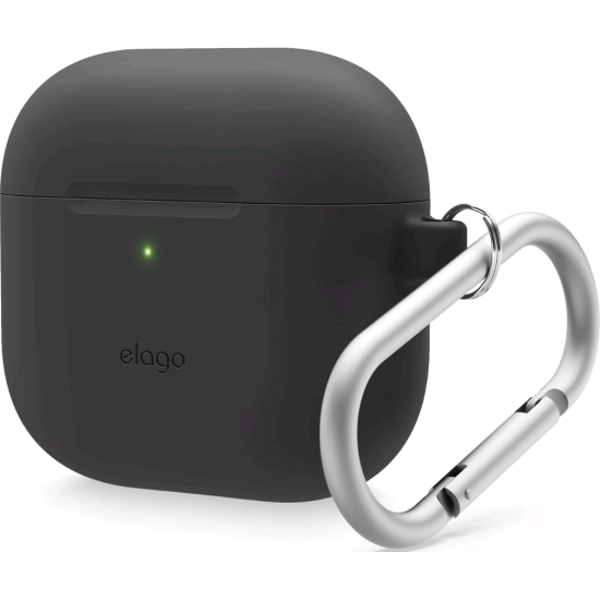 Θήκη Apple AirPods 4th Gen - Elago Silicone Hang Case Σιλικόνης - Black (EAP4SC-HANG-BK)