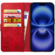 Θήκη Apple iPhone 16 Pro Max - Rosso Element PU Πορτοφόλι - Red (8719246453939)