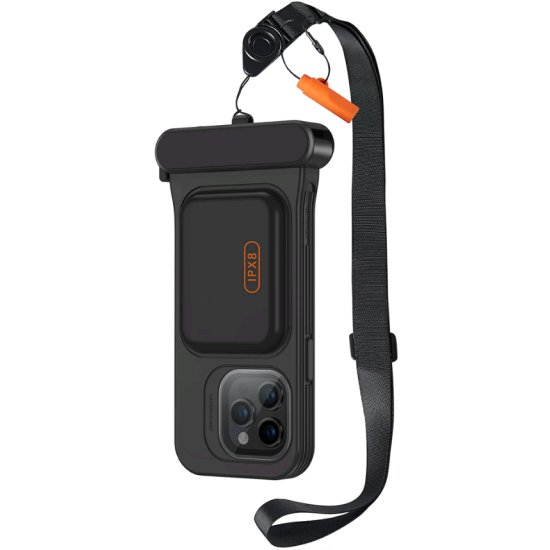 Θήκη Apple iPhone 15 Pro Max / 14 Pro Max ESR Waterproof Pouch Pro Αδιάβροχη με Λουράκι IPX8 - Black (4894240195673)