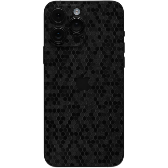 Αυτοκόλλητο Skin Προστασίας Πλάτης iPhone Gams Premium Vinyl Skin Back Plate - Honeycomb Black (GAMS-VNL-SKIN-HBK-001)