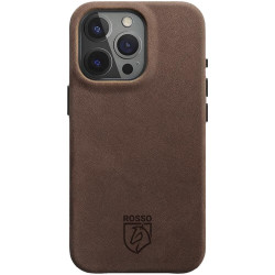 Θήκη Apple iPhone 16 Pro - Rosso Elite Back Cover Δερμάτινη με MagSafe - Brown (8719246454196)
