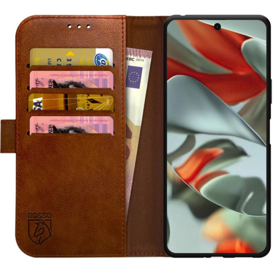 Θήκη Google Pixel 9 Pro XL - Rosso Element PU Πορτοφόλι - Brown (8719246446368)
